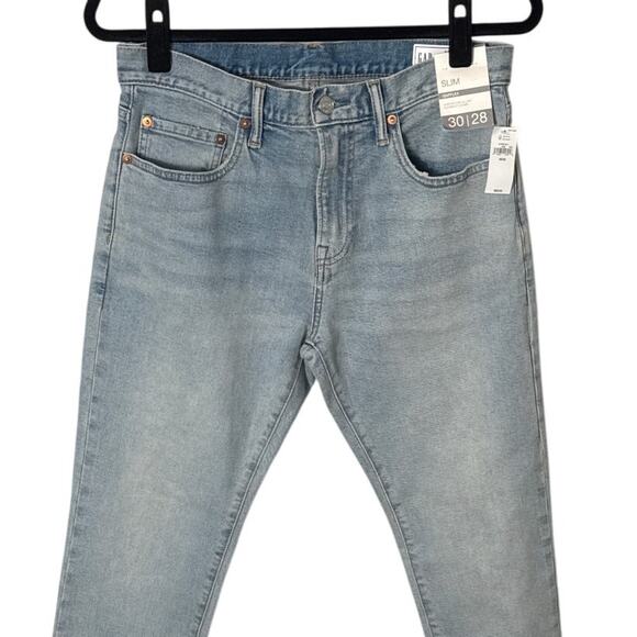 NWT Gap Mens Slim Taper Jeans in Gapflex Stretch Light Wash Size 30 x 28 - Picture 11 of 15